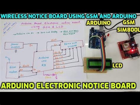 Arduino Based Electronic Notice Board Using GSM And LCD Svsembedded