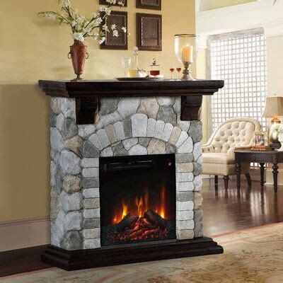 Loon Peak Nordmeyer Electric Fireplace Brown X X In