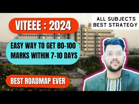 VITEEE 2024 Best Ever Roadmap Get 100 In 7 Days Easily Subject