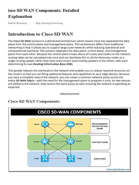 Cisco SD WAN Components - Detailed Explanation - IP With Ease | PDF ...