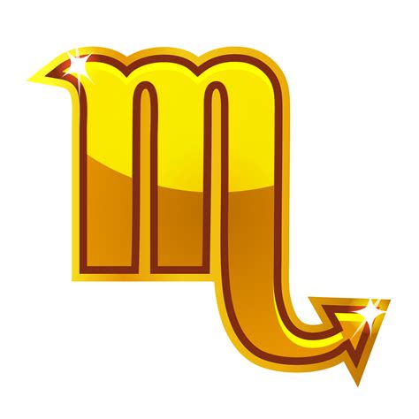 Golden Zodiac Scorpio Astrology Sign 19550810 Png