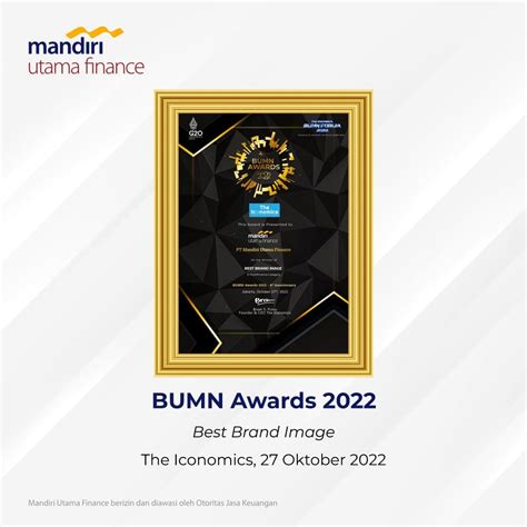 Mandiri Utama Finance Raih Penghargaan Bumn Awards 2022 Mandiri Utama Finance