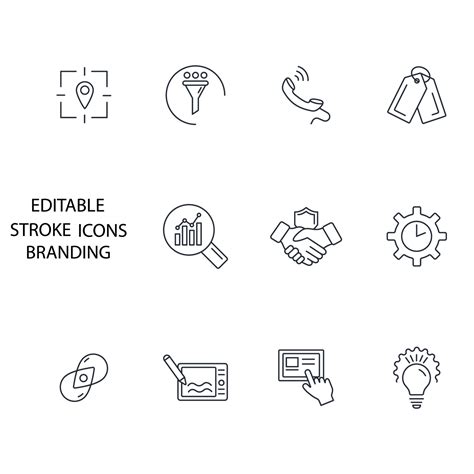 Branding Icons Set Branding Pack Symbol Vector Elements For