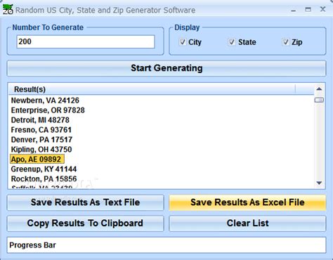 random  city state  zip generator software  softpedia