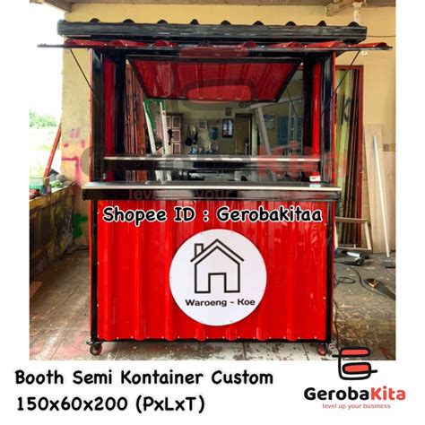 Jual Booth Semi Container Custom Meja Susun Gerobak Meja Susun Booth