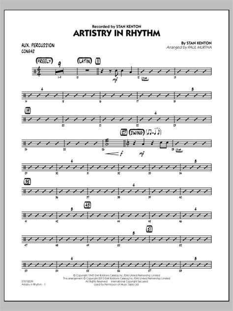 Artistry In Rhythm Aux Percussion By Paul Murtha Sheet Music For Jazz Ensemble At Sheet Music