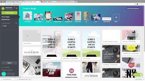 Utiliser Canva Pour Cr Er Des Designs Youtube
