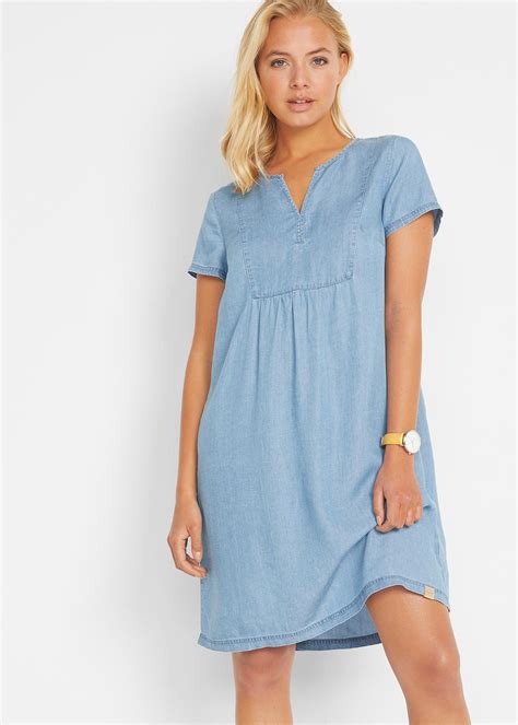 Robe En Jean En Tencel Lyocell Bleu Clair