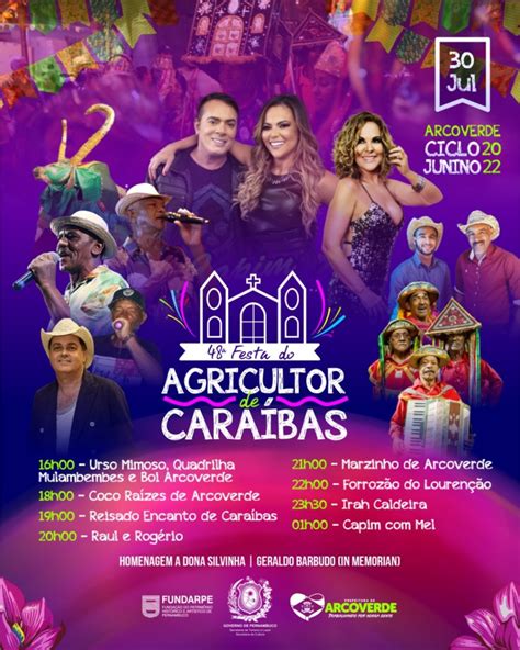 Prefeitura De Arcoverde Divulga A Programa O Da Festa Do