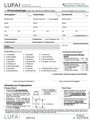 Ausfüllbar Online landwirtschaftskammer Ihr Partner fr Fax Email