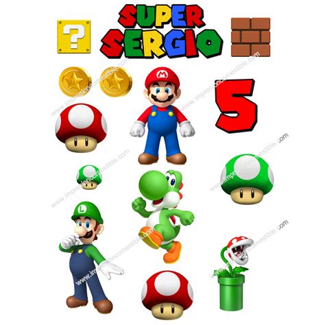 Oblea de Mario Bros para Pastel Envío 24h