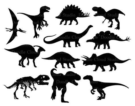 Dinosaurio Svg Dinosaurio Monograma Prehistórico Dinosaurio Etsy