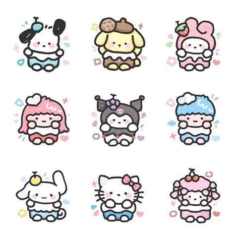Sanrio Karakter Sanrio Kartu Lucu Buku Mewarnai