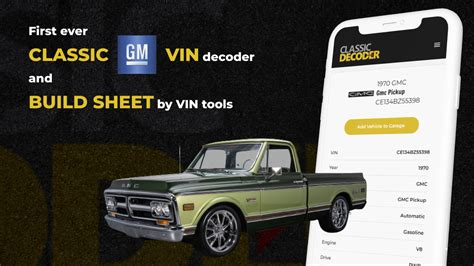 First Ever Classic Gm Vin Decoder And Build Sheet By Vin Tools Sci Tech World Canada