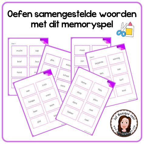 Oefen Samengestelde Woorden Met Dit Memoryspel Juffrouw Femke