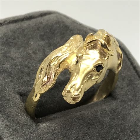 Horse Head Ring 9ct Gold Harriet Glen Creations