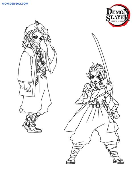 Coloriage Demon Slayer Kimetsu No Yaiba Sur Wonder