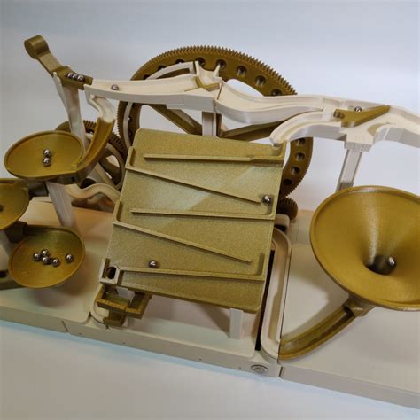 3d Printable Triple Marble Machine The Two Wheeler Out Of Marbles By Luka