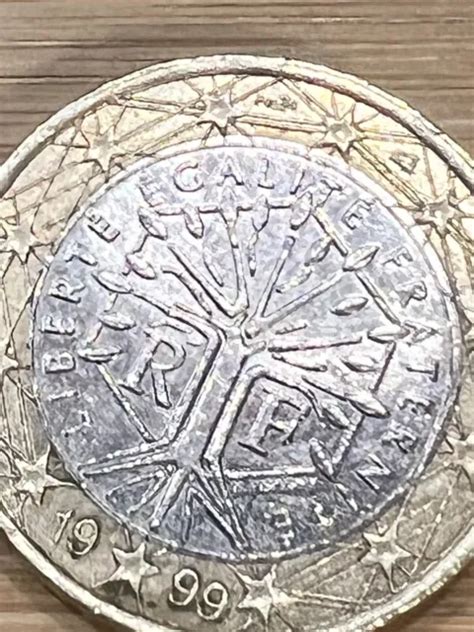 1 EURO MÜNZE 1999 Frankreich Liberte Egalite Fehlprägung Guter Zustand