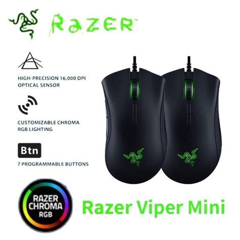 Razer Viper Mini Lightweight Wired Mouse Chroma Gaming Rgb Mouse 8500dpi Optical Sensor Mouse