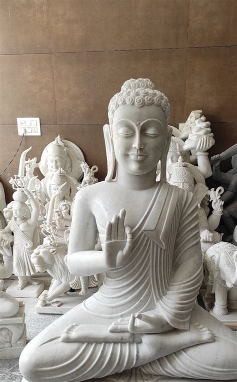 Marble Religious White Stone Buddha Statue At Rs 21000 In Jaipur ID