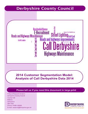 Fillable Online Observatory Derbyshire Gov A Data Driven Customer