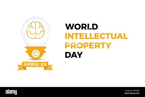 World Intellectual Property Day Observed Every Year Of April 26 Vector