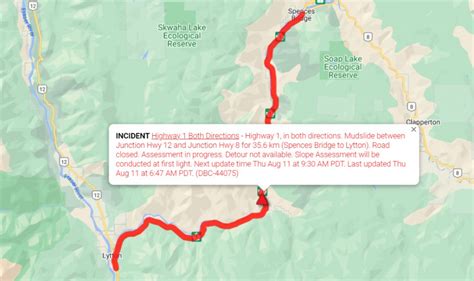 Bc Highway In Fraser Canyon Closed Due To Mudslide Citynews Vancouver