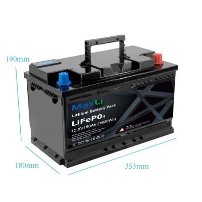 12V 150Ah 1920Wh Lithium Lifepo4 Battery For Leisure Marine Vehicles