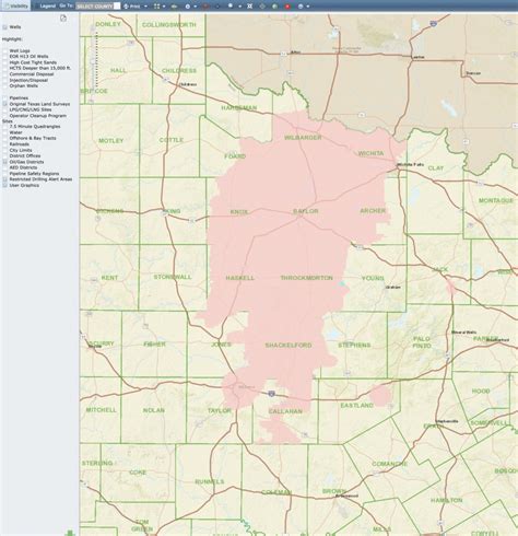 Texas Railroad Commission Districts And Oil And Gas Map Of Texas