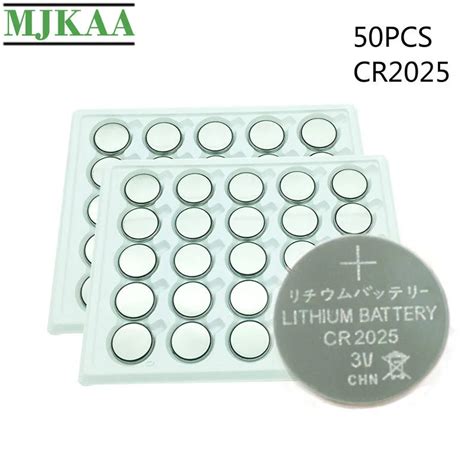 MJKAA 50PCS CR2025 Battery BR2025 DL2025 KCR2025 2025 L12 EE6226 3V