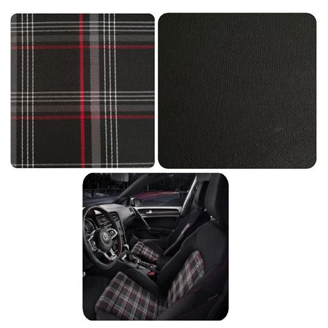 Kit Tecido Xadrez Vermelho Banco Golf GTi Mk7 Shopee Brasil