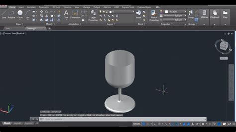 How To Draw Wine Glass In Autucad Autocad Beginners Youtube