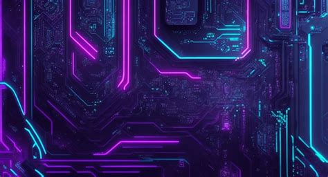 Premium Photo | Cyberpunkinspired neon circuitry wallpaper