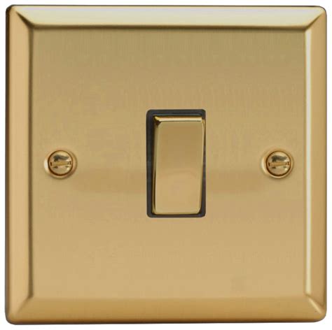 Varilight Classic Victorian Brass 1 Gang 20a Dp Switch Ukes