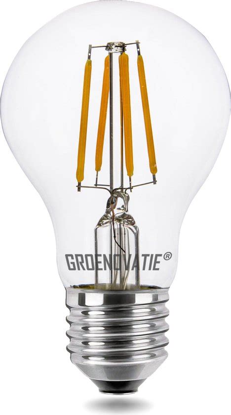 Groenovatie Led Filament Lamp E27 Fitting 4w Dimbaar 106x60 Mm