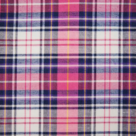 Cotton Rich Fabric Checks Single Side Tartan Gingham Chequered 140cm