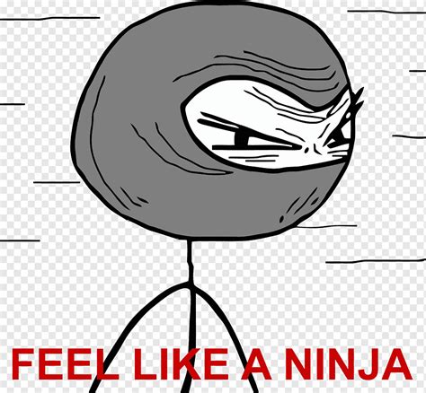 Rage Comic Ninja Feeling Feel Angle White Face Png Pngwing