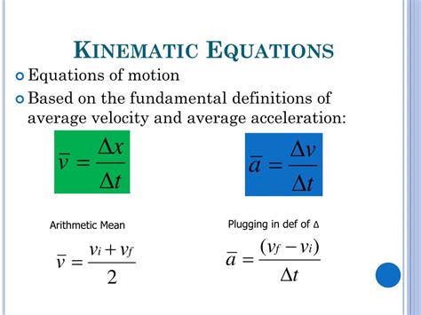 Ppt Kinematic Equations Powerpoint Presentation Free Download Id