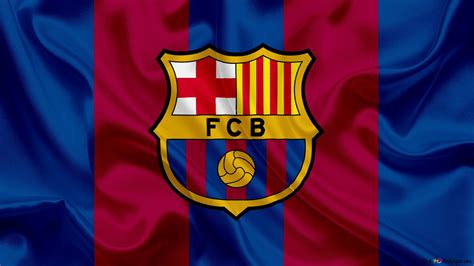 Barcelona football club logo flag 2K wallpaper download