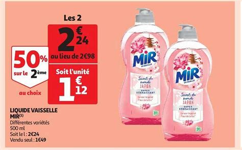 Promo Liquide Vaisselle Mir Chez Auchan Icatalogue Fr