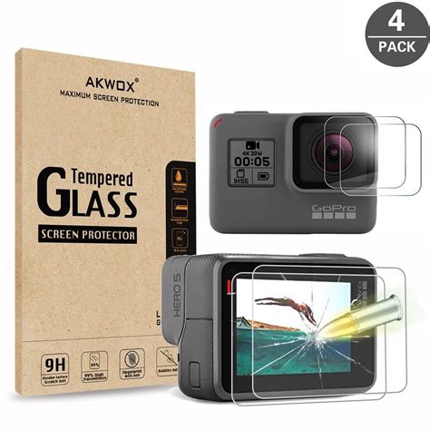 Gopro Hero 5 6 Tempered Glass Screen Protector Accessories Camera Film