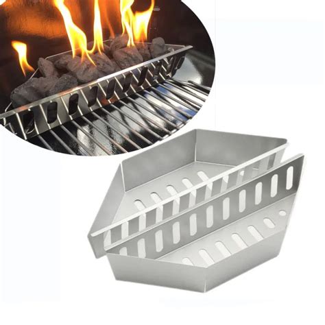 2pcs Bbq Charcoal Basket Tool Briquette Holder High Temperature Resistant Briquette Basket Grill