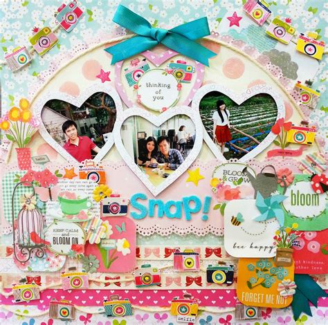 chic  lovely  scrapbook pages layout  mixed brands  paper
