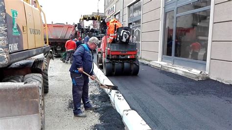 Asfaltiranje trotoara u Francuskoj ulici pored pijace i OŠ Olga