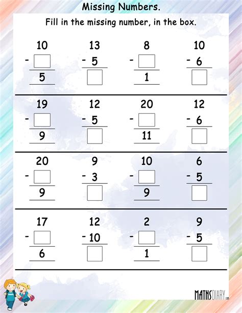 Ordering Numbers Worksheets Missing Numbers What Comes Before And