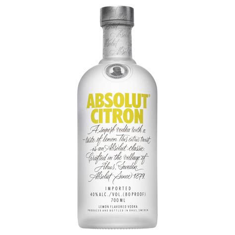 Buy Absolut Vodka Citron 700ml Paramount Liquor