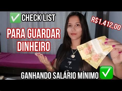 Check List Para Guardar Dinheiro Ganhando Sal Rio M Nimo Youtube