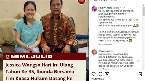 Jessica Wongso Ultah Baim Wong Hingga Hotman Paris Beri Ucapan Selamat