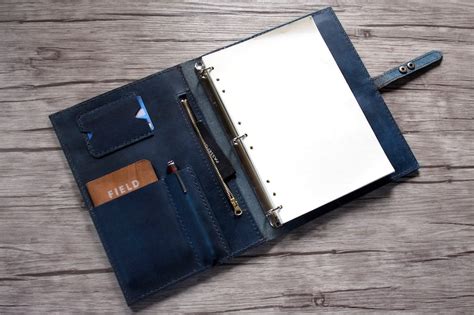 Rustic Leather Binders 3 Ring Leather Organizer Personalized - Etsy